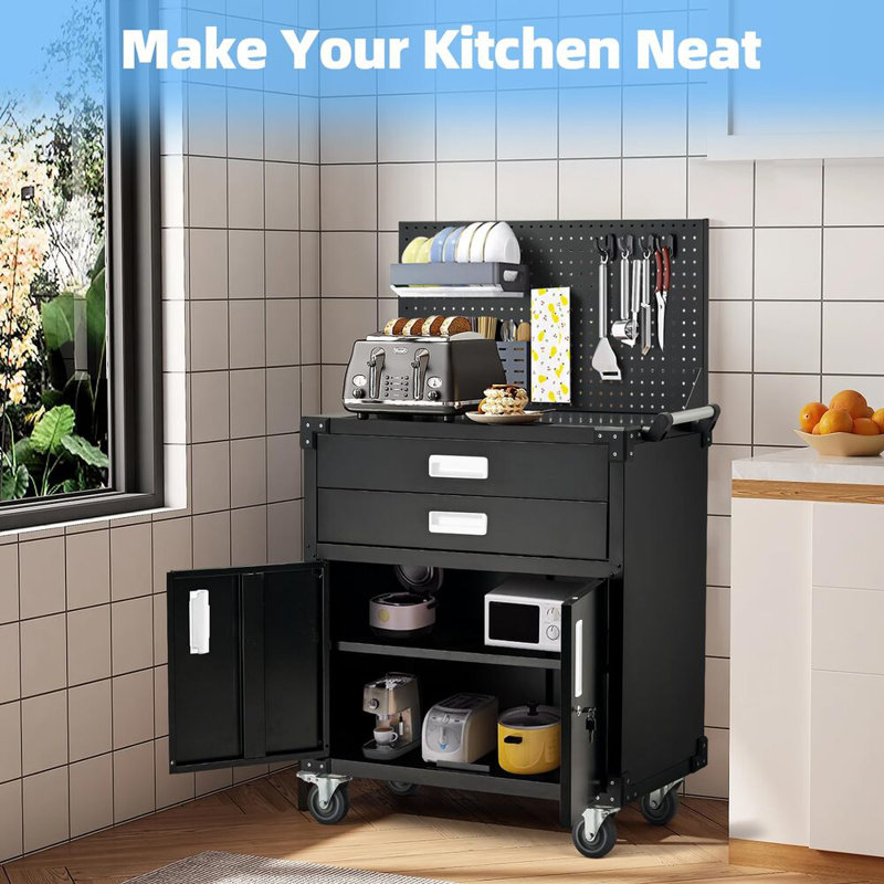 Work Bench For Garage, Black/White Handle