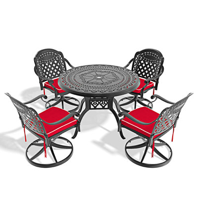 5-Piece All-Weather Cast Aluminum Dining Set