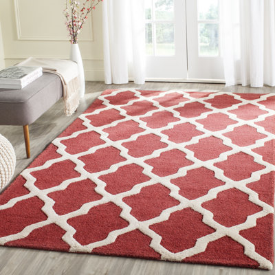Dasilva Geometric Wool Hand Woven Area Rug