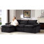Chaise longue à accoudoirs modulaire en velours côtelé Maelor-129228497-129228501