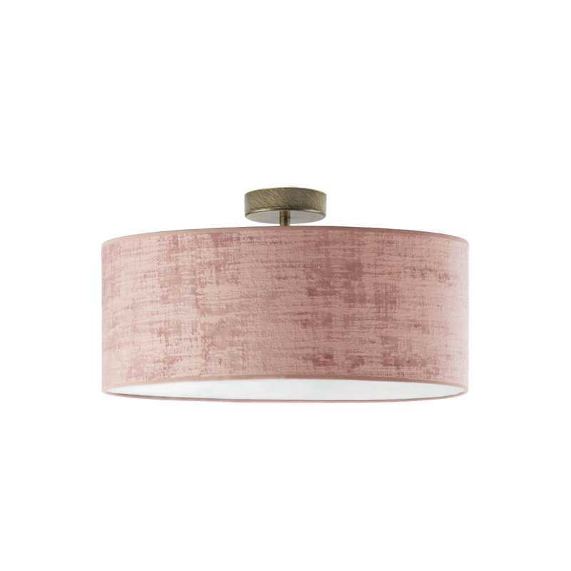 Ajahar 3 - Light Drum Pendant, Bronze, Pink/White