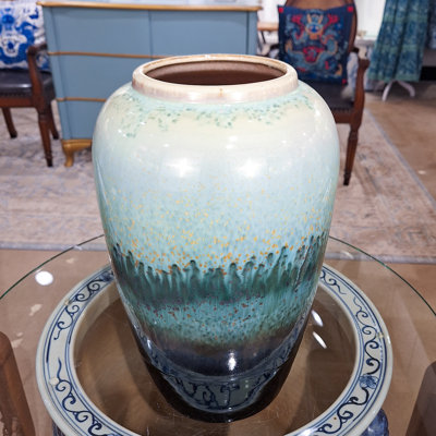 Vase en porcelaine émaillée transition