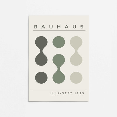 Green Bauhaus Flow I Print dans un cadre