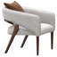 Houston Accent Chair - Pebble/Walnut