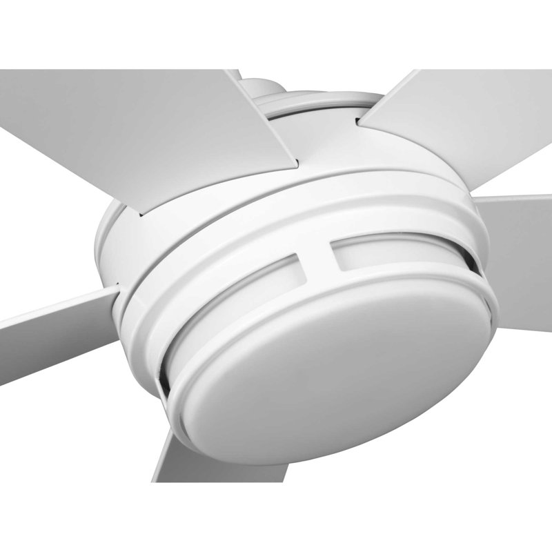 Satin White 54'' Ceiling Fan with LED Light and Remote
