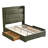 Upholstered Platform Bed with Rolling Storage Drawers, Tall Padded Headboard-1413444787-1413363649
