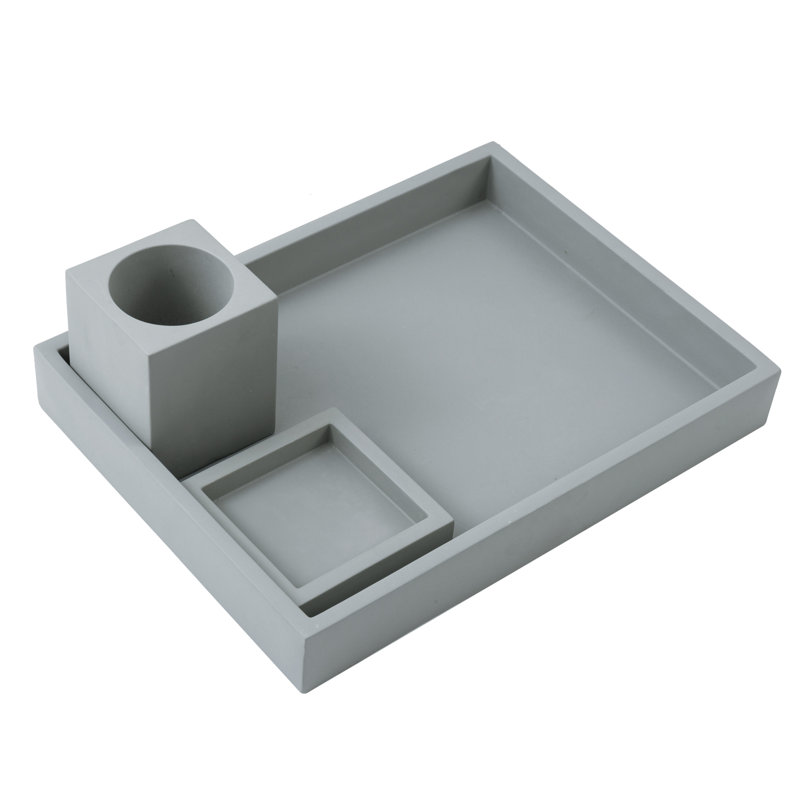 Marble Stackable Desk Organiser Set