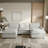 5-Piece Upholstered Modular Linen Fabric Sectional Sofa With Ottoman-124608947-124608950
