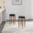 Modern Upholstered Bar Stool Without Backrest With Gold Ring Stirrups-108352743