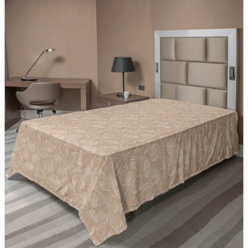 Drap de plage Ambesonne, Drap plat pour lit simple