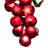 5-Count Red and Green Grape Cluster String Light Set 8ft Brown Wire