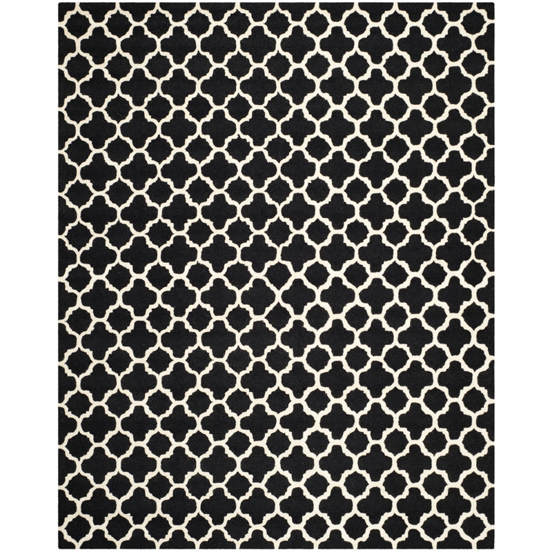 Cannen Hand Tufted Wool Geometric Rug, Rectangle 9' x 12'