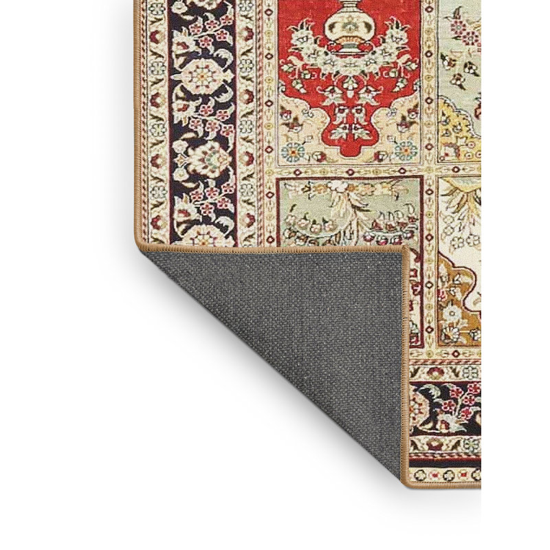 Tapis oriental vert / brun, Rectangle 5 pi x 7 pi