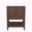 Meuble-lavabo en bois massif 24 po avec lavabo, armoire et tablette ouverte, design Morandi-625656342