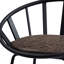 Paire de chaises de salle à manger à hauteur de comptoir - brun / noir, base luge, revêtement en cuir synthétique, chaises ergonomiques (2), siège confortable, dossier à lattes pour une meilleure ventilation
