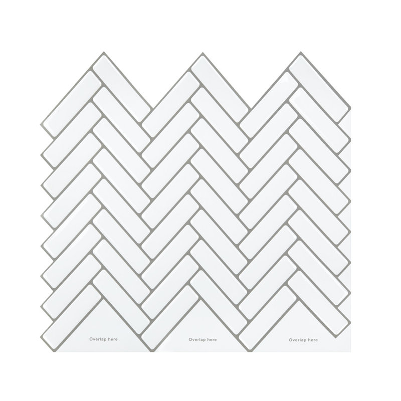 10Pcs Peel and Stick 1.2mm Wall Paneling, White