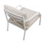 Palma 4-Piece White Aluminum Outdoor Conversation Set with Cushions – Modern Patio Seating with Rust-Free Frame & Plush Comfort-700907650