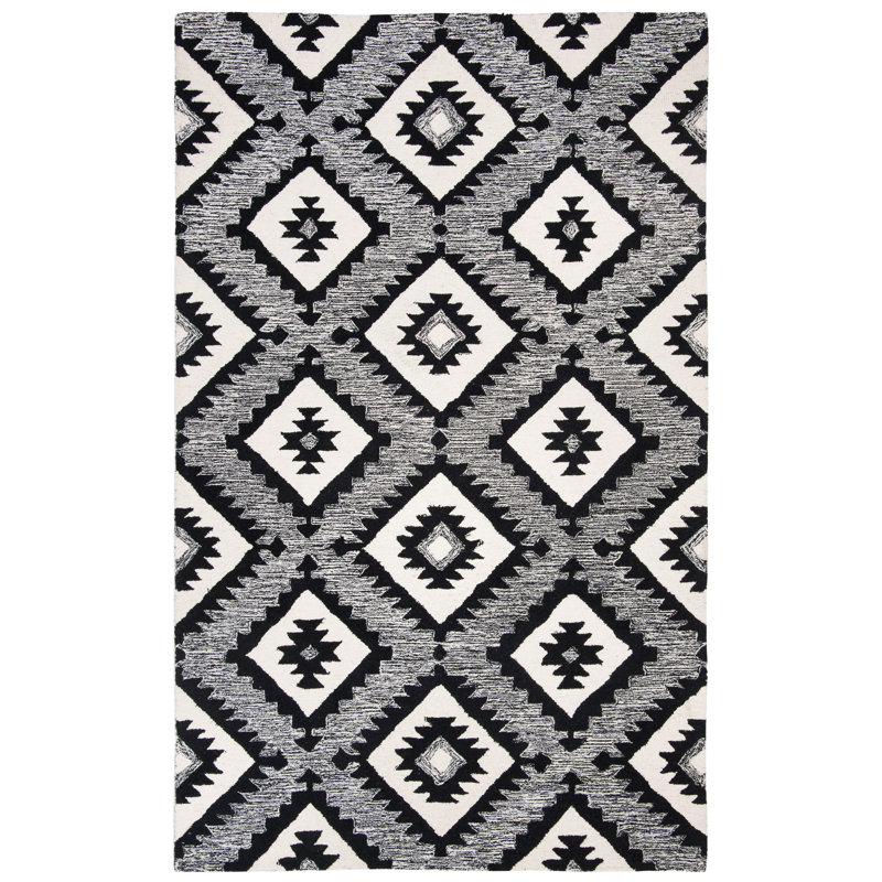 Deyoung Hand Tufted Wool Southwestern Rug, Rectangle 2' x 3'
