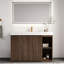Meuble-lavabo autoportant en noyer Winston GALAN 48F-104921178-104921173