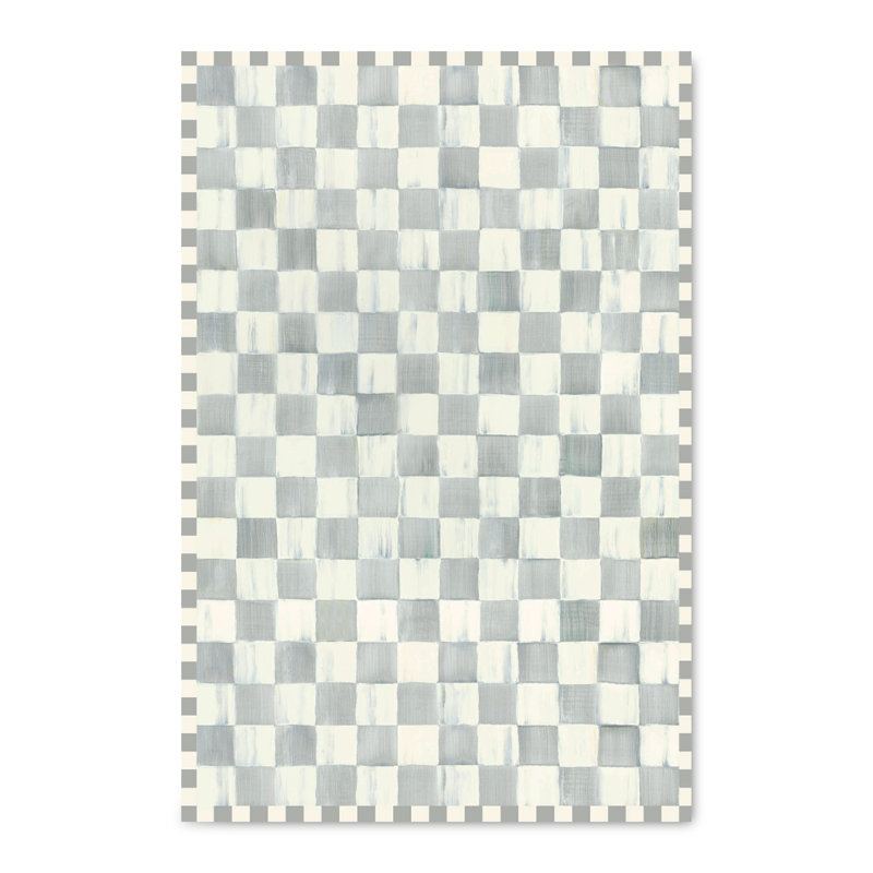 Sterling Checkered Washable Rug, Rectangle 5' x 7'6"