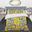  Ensemble de housse de couette moderne et contemporaine en microfibre jaune-40701995