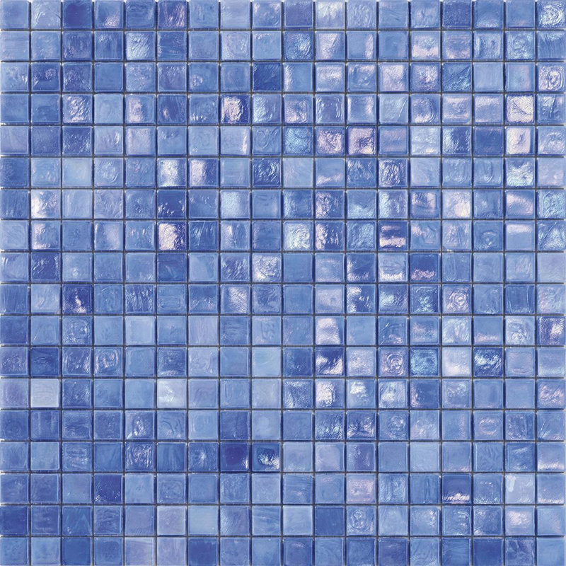 Periwinkle 5/8" x 5/8" Iridescent Glass Mosaic