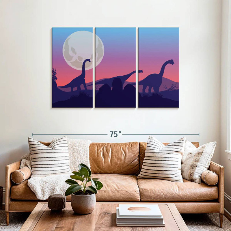 Silhouettes de dinosaures Brampt, H 36 po x l 57 po