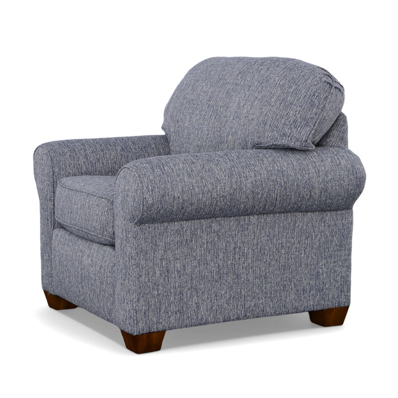 Tobias Chair & Ottoman, Indigo Blue