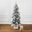 5Ft Pre-Lit Snow Flocked Full Pine Potted Artificial Christmas Tree