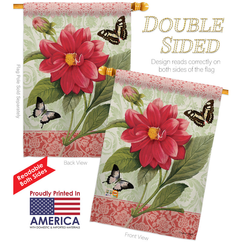 Double Sided 40'' H x 28'' W Polyester Flag Set