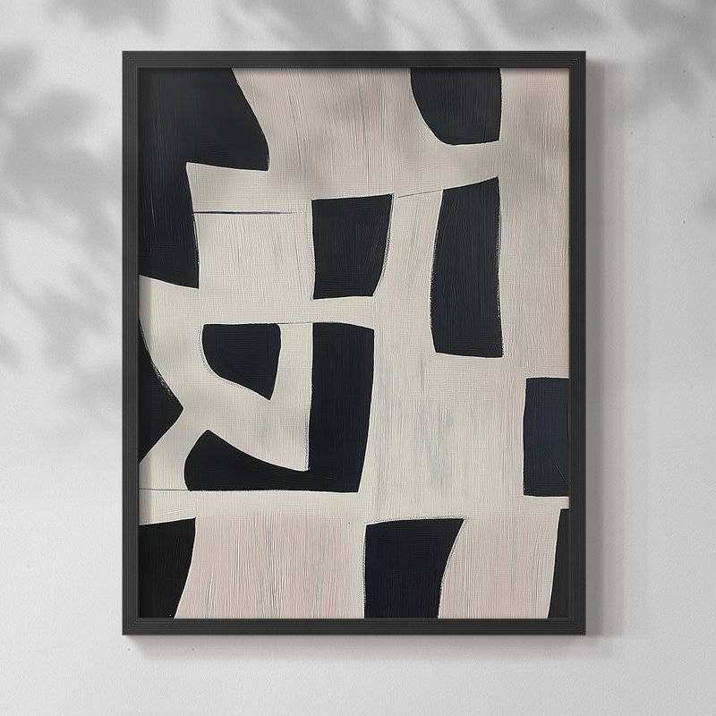 "ABSTRACT Series DCIV" par J Paul, Noir, noir, noir, noir, H 15 po x l 12 po