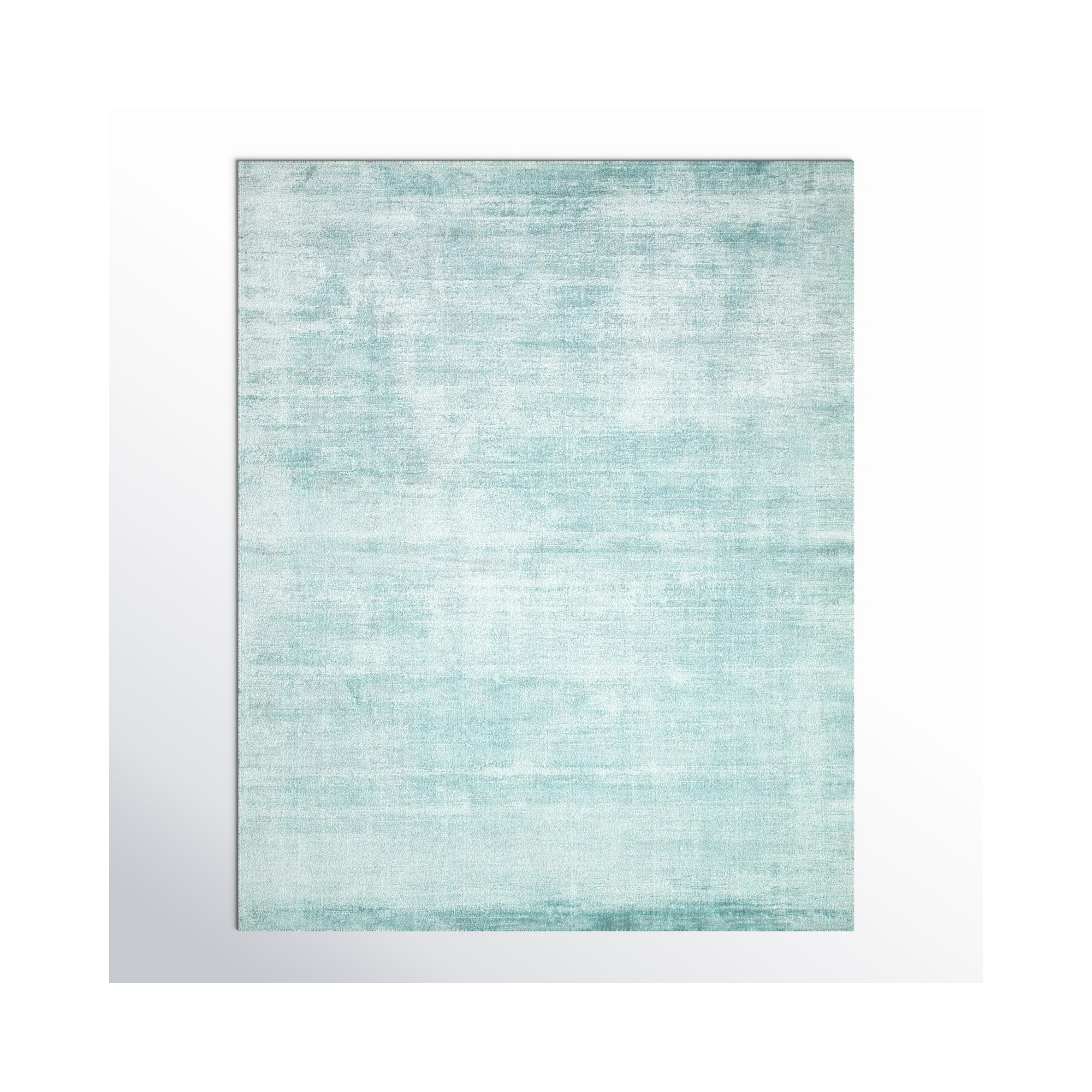 Owens Handmade Viscose Aqua Blue Rug, Rectangle 12' x 15'