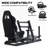 Anman Pro Racing Simulator Cockpit Aluminum with Black Seat Fit Logitech Thrustmaster, Not Include Steering wheel & Wheels & Pedals and Shifter Handbrake