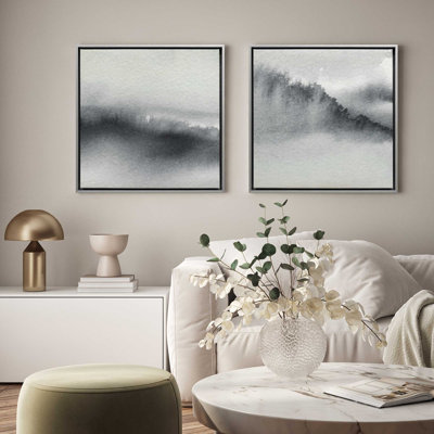 24" x 24" Whispering Woods, Set of 2 Print on Canvas in a Polished Chrome Frame