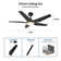 52" 5 - Blade LED Smart Standard Ceiling Fan with  Light