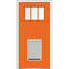 Porte d'entrée pré-montée en fibre de verre Craftsman-40645649-40645652-40645662
