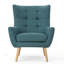 Fauteuil à oreilles en polyester capitonné Buchholz-626036765