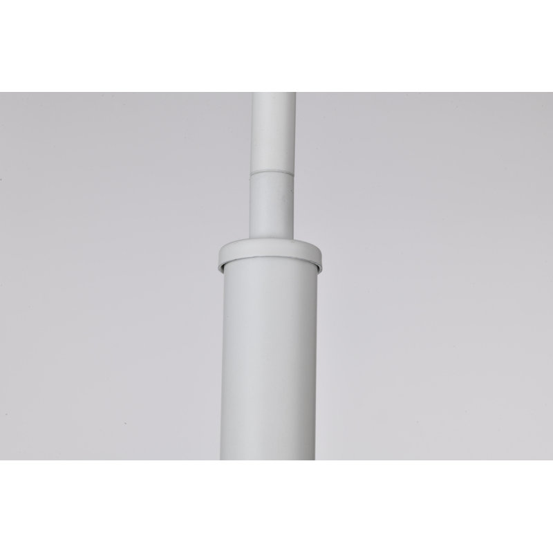 Luminaire suspendu simple à 1 lumière Jahirah, H 17,13 po x l 11 po x P 11 po, Blanc mat
