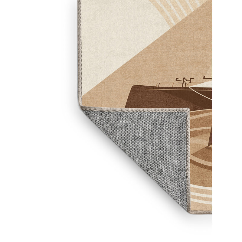 Tapis de bord de mer à voilage de voilage de catamaran Daleville - beige, 3 X 5
