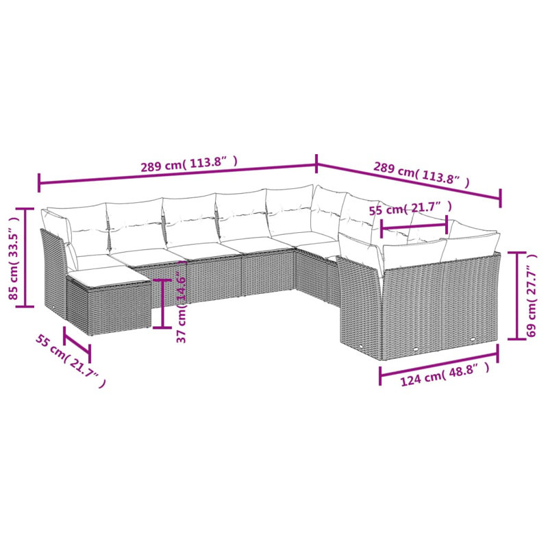 Vidaxl Garden Sofa Set