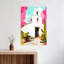 «Vibrant Desert Mission Colorful Rustic Serene Cactus Architecture Landscape Art mural»-129150100