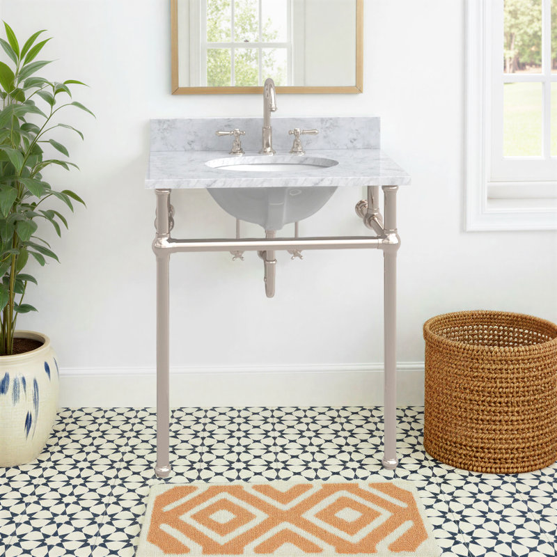 Ensemble de meuble-lavabo simple 30 po Copeland, Nickel poli, Non