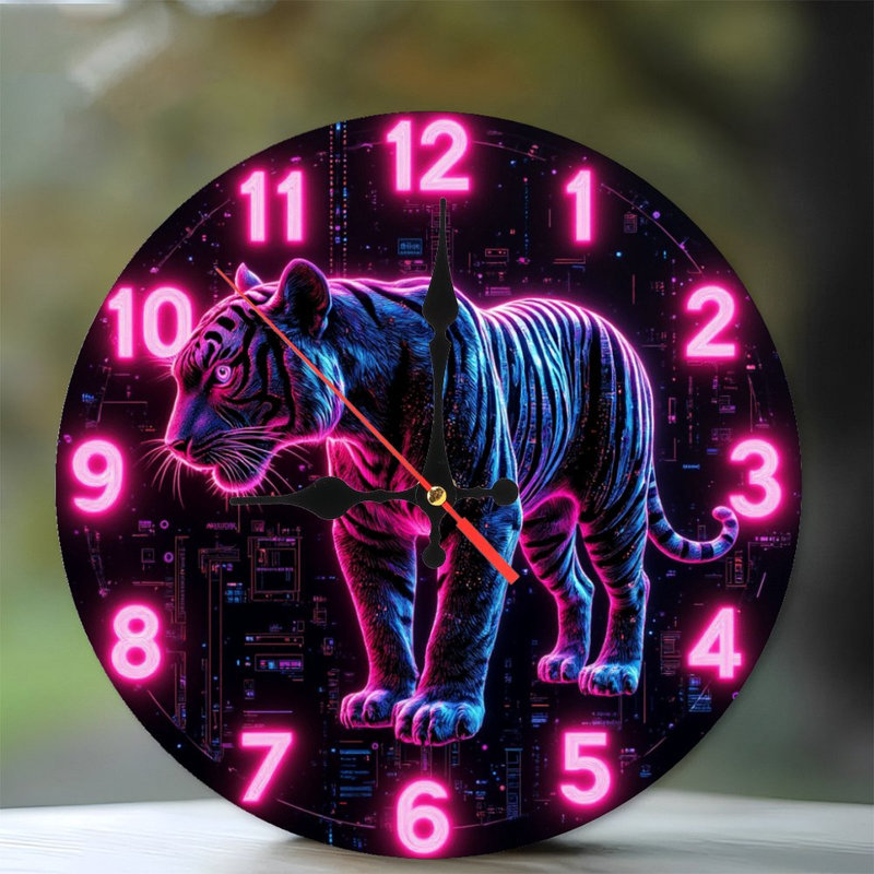 Horloge murale aigle en bois