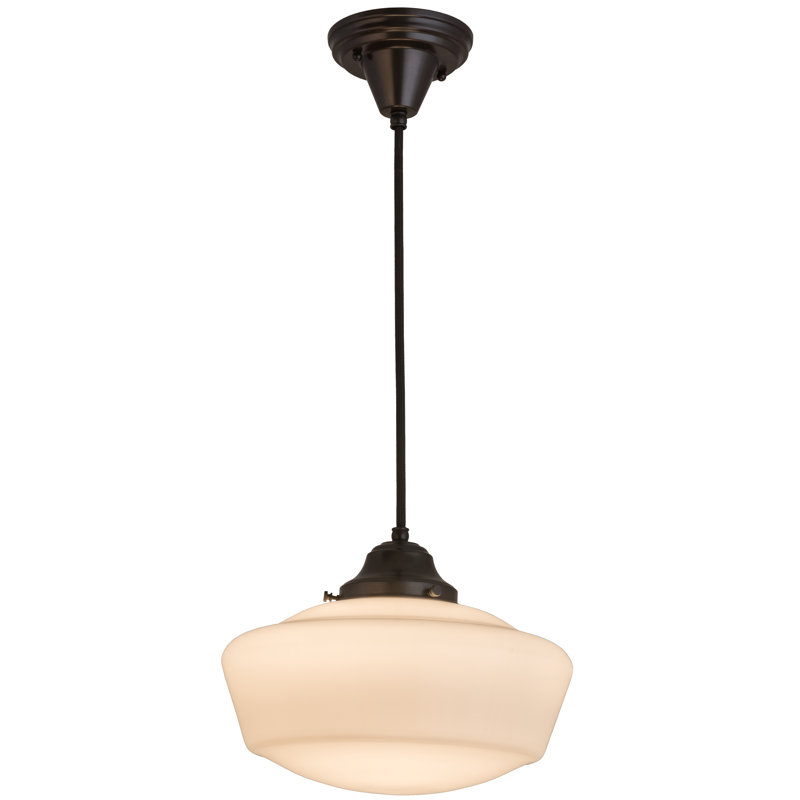 Revival 1 - Light Pendant, Craftsman Brown, Solid White
