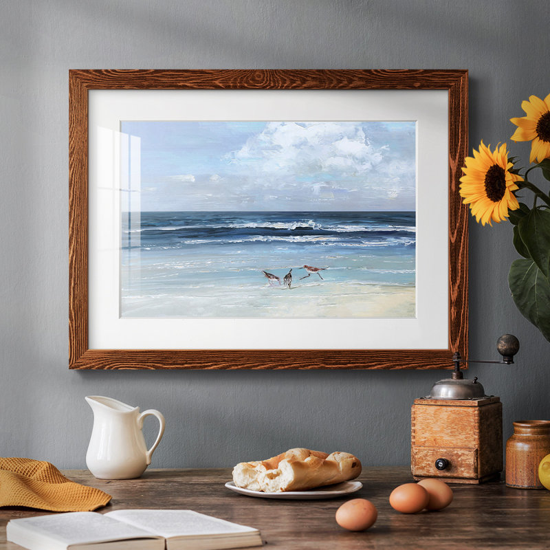 Beach Trio, impression sur papier encadrée, H 18 po x l 26 po x P 1,5 po, Érable