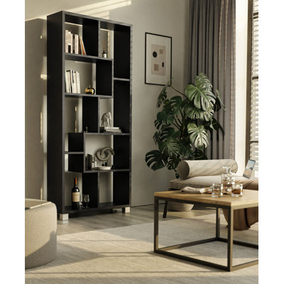 Cerwyn 156 cm H x 69 cm W Geometric Bookcase