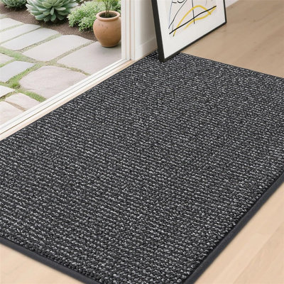 Tapis de porte Dirt Trapper 81 x 122 cm, antidérapant et lavable, couleur anthracite