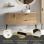 Meuble-lavabo autoportant pour salle de bain avec lavabo