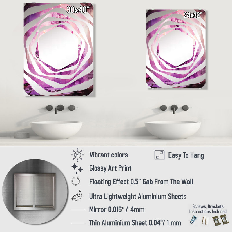 Lustre en cristal Elegance - grand miroir mural lustre MIR132412, 40 po x 30 po