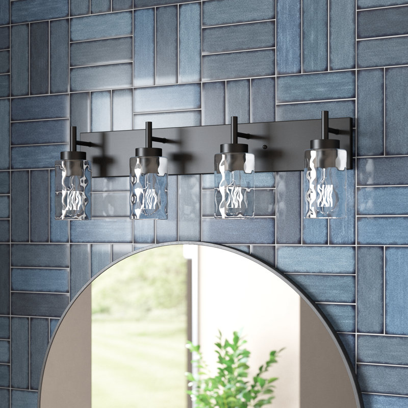 Éclairage pour meuble-lavabo à 4 lumières à intensité variable Littlehampt, Noir